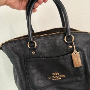 Coach Black Pebbled Leather Tote